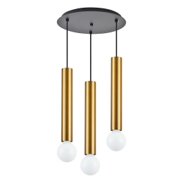 Φωτιστικό Οροφής Adept Tube 77-8682 5,5x300cm 3xE27/GU10 60W Black-Gold Homelighting