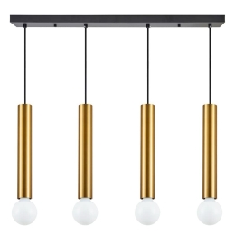 Φωτιστικό Οροφής - Ράγα Adept Tube 77-8684 85x8x300cm 4xE27/GU10 60W Black-Gold Homelighting