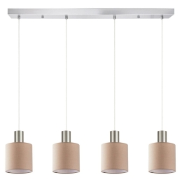 Φωτιστικό Οροφής - Ράγα Adept Tube 77-8434 85x15x300cm 4xE27 60W Nickel-Brown Homelighting