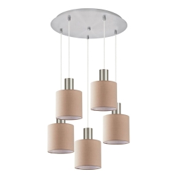 Φωτιστικό Οροφής Adept Tube 77-8433 40x40x300cm 5xE27 60W Nickel-Brown Homelighting