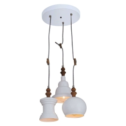 Φωτιστικό Οροφής Trixy HL-047RS-3 77-2744 35x35x110cm 3xE27 60W White-Brown Homelighting