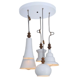 Φωτιστικό Οροφής Trixy HL-052S-5P 77-2748 45x45x110cm 5xE27 60W White-Brown Homelighting