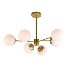 Φωτιστικό Οροφής Nervo 77-8177 68x68x40cm 6xE27 60W Gold-White Homelighting