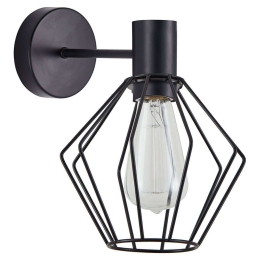 Φωτιστικό Τοίχου - Απλίκα Adept 77-8314 20x26x28cm 1xE27 60W Black Homelighting