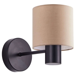 Φωτιστικό Τοίχου - Απλίκα Adept 77-8882 14x23x17cm 1xE27 60W Black-Brown Homelighting