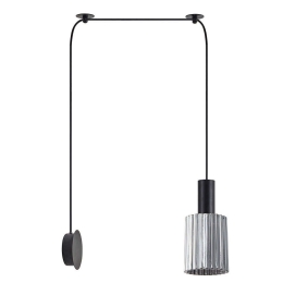 Φωτιστικό Τοίχου Adept Tube 77-8818 40x12x300cm 1xE27 60W Black-Smoke Homelighting