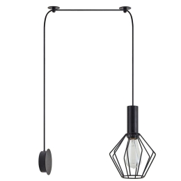 Φωτιστικό Τοίχου Adept Tube 77-8813 40x20x300cm 1xE27 60W Black Homelighting