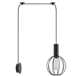 Φωτιστικό Τοίχου Adept Tube 77-8814 40x20x300cm 1xE27 60W Black Homelighting