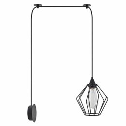 Φωτιστικό Τοίχου Adept 77-8894 45x20x300cm 1xE27 60W Black Homelighting