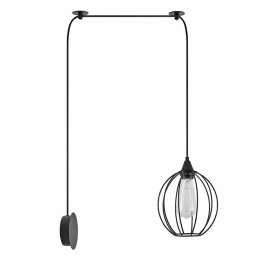 Φωτιστικό Τοίχου Adept 77-8895 50x20x300cm 1xE27 60W Black Homelighting