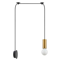 Φωτιστικό Τοίχου Adept Tube 77-8823 20x11x300cm 1xE27 60W Black-Gold Homelighting