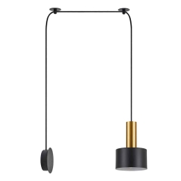 Φωτιστικό Τοίχου Adept Tube 77-8829 50x14x300cm 1xE27 60W Black-Gold Homelighting