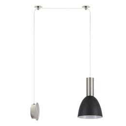 Φωτιστικό Τοίχου Adept Tube 77-8802 50x16x300cm 1xE27 60W Nickel-Black Homelighting