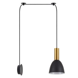 Φωτιστικό Τοίχου Adept Tube 77-8830 50x16x300cm 1xE27 60W Black-Gold Homelighting