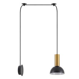 Φωτιστικό Τοίχου Adept Tube 77-8831 50x15x300cm 1xE27 60W Black-Gold Homelighting