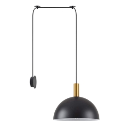 Φωτιστικό Τοίχου Adept Tube 77-8835 80x40x300cm 1xE27 60W Black-Gold Homelighting