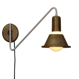 Φωτιστικό Τοίχου Emily HL-3521-1 77-3770 8x40x20cm 1xE27 60W Bronze-White Homelighting