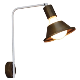 Φωτιστικό Τοίχου Xavier HL-3546-1 77-3960 8x31x36cm 1xE27 60W Bronze-White Homelighting
