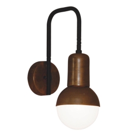 Φωτιστικό Τοίχου Owen HL-3551-1 77-3946 8x17x27,5cm 1xE27 60W Black-Bronze Homelighting