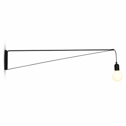 Φωτιστικό Τοίχου Nina HL-3562-1 77-3974 67x4x20cm 1xE27 60W Black Homelighting