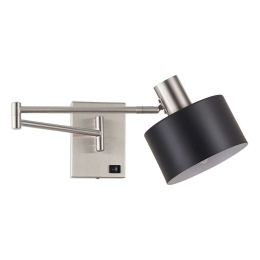 Φωτιστικό Τοίχου Adept 77-8375 10x59x10cm 1xE27 60W Nickel-Black Homelighting