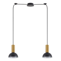 Φωτιστικό Οροφής Adept Tube 77-8648 50x15x300cm 2xE27 60W Black-Gold Homelighting