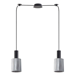 Φωτιστικό Οροφής Adept Tube 77-8486 50x12x300cm 2xE27 60W Black-Smoke Homelighting