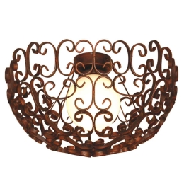 Φωτιστικό Οροφής Bale HL-3587-1X 77-4050 65x65x40cm 1xE27 60W Copper Homelighting
