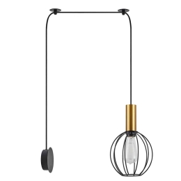 Φωτιστικό Τοίχου Adept Tube 77-8828 40x25x300cm 1xE27 60W Black-Gold Homelighting