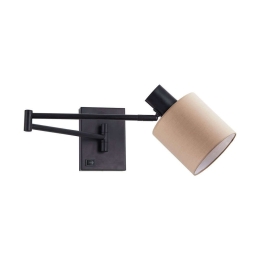 Φωτιστικό Τοίχου Adept 77-8874 10x52x14cm 1xE27 60W Black-Brown Homelighting
