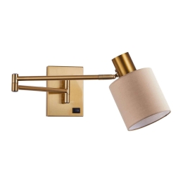 Φωτιστικό Τοίχου Adept 77-8873 10x52x14cm 1xE27 60W Gold-Brown Homelighting