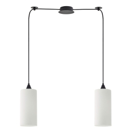Φωτιστικό Οροφής Κρεμαστό Adept Tube 77-9000 11x300cm 2xE27 60W White Homelighting Κρύσταλλο,Γυαλί