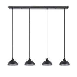 Φωτιστικό Οροφής - Ράγα Adept 77-9056 85x15x300cm 4xE27 60W Black Homelighting Μέταλλο