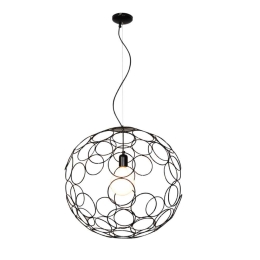 Φωτιστικό Οροφής Κρεμαστό Aline HL-3589-M 77-4083 60x120cm E27 60W Black Homelighting Μέταλλο