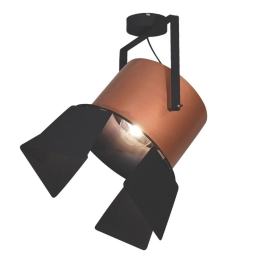 Φωτιστικό Οροφής - Πλαφονιέρα Arlen 77-4298 45x65cm E27 60W Copper-Black Homelighting Μέταλλο