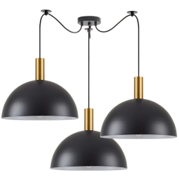 Φωτιστικό Οροφής Adept Tube 77-8590 40x28.5cm 3xE27 60W Black-Gold Homelighting