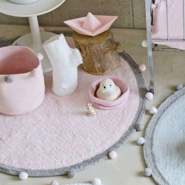 Χαλί Παιδικό Bubbly Στρόγγυλο Απαλό Ροζ Lorena Canals 120X120cm Round