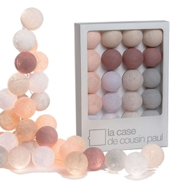 Φωτιστικό Γιρλάντα Με 20 Φωτάκια L'Original Altiplano CP03962 Ivory-Pink Cousin Paul Πολυέστερ