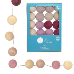 Γιρλάντα Με 16 Φωτάκια Charlotte CP04822 Led Φ5,5cm Pink-Beige Cousin Paul Πολυέστερ