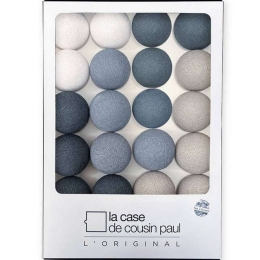 Γιρλάντα L'Original Michigan CP05253 Με 20 Φωτάκια Φ7cm Light Grey-Dark Grey La Case De Cousin Paul Πολυέστερ