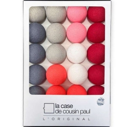Γιρλάντα L'Original Hanoi CP05255 Με 20 Φωτάκια Φ7cm Red-Multi La Case De Cousin Paul Πολυέστερ
