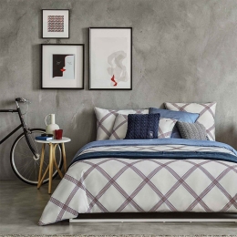 Παπλωματοθήκη Cozy Chic Bordeoaux Tommy Hilfiger Υπέρδιπλo 100% Βαμβακοσατέν