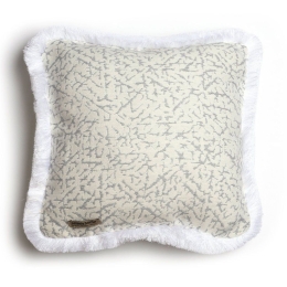 Μαξιλαροθήκη Διακοσμητική Athos Trimming Sugar-Grey Aslanis Home 45X45 Βαμβάκι-Chenille