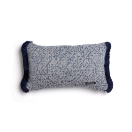 Μαξιλαροθήκη Διακοσμητική Athos Trimming Blue-Grey Aslanis Home 30X50 Βαμβάκι-Chenille