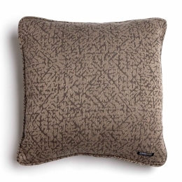 Μαξιλαροθήκη Διακοσμητική Athos Ραφή Γκανς Beige-Brown Aslanis Home 60Χ60 Βαμβάκι-Chenille