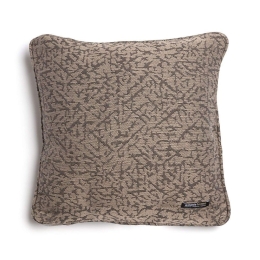 Μαξιλαροθήκη Διακοσμητική Athos Ραφή Γκανς Beige-Brown Aslanis Home 45X45 Βαμβάκι-Chenille