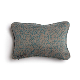 Μαξιλαροθήκη Διακοσμητική Athos Ραφή Γκανς Turquoise-Beige Aslanis Home 30X50 Βαμβάκι-Chenille