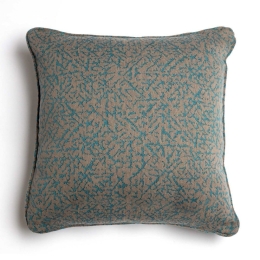 Μαξιλαροθήκη Διακοσμητική Athos Ραφή Γκανς Turquoise-Beige Aslanis Home 60Χ60 Βαμβάκι-Chenille