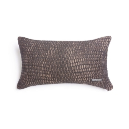 Μαξιλαροθήκη Διακοσμητική Ismaros Classic Black-Choco Aslanis Home 30X50 Βαμβάκι-Chenille