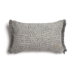 Μαξιλαροθήκη Διακοσμητική Ismaros Trimming Grey-Silver Aslanis Home 30X50 Βαμβάκι-Chenille